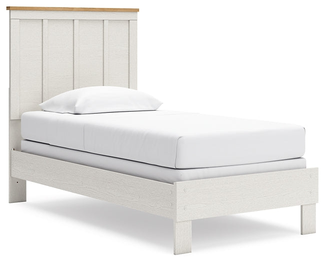 Linnocreek  Panel Bed With Nightstand