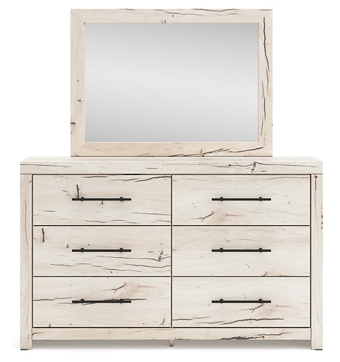 Lawroy  Panel Storage Bed With Mirrored Dresser