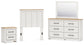 Linnocreek  Panel Headboard With Mirrored Dresser And Nightstand