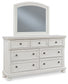 Robbinsdale  Panel Bed With Mirrored Dresser And Chest