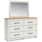 Linnocreek  Panel Bed With Mirrored Dresser And 2 Nightstands