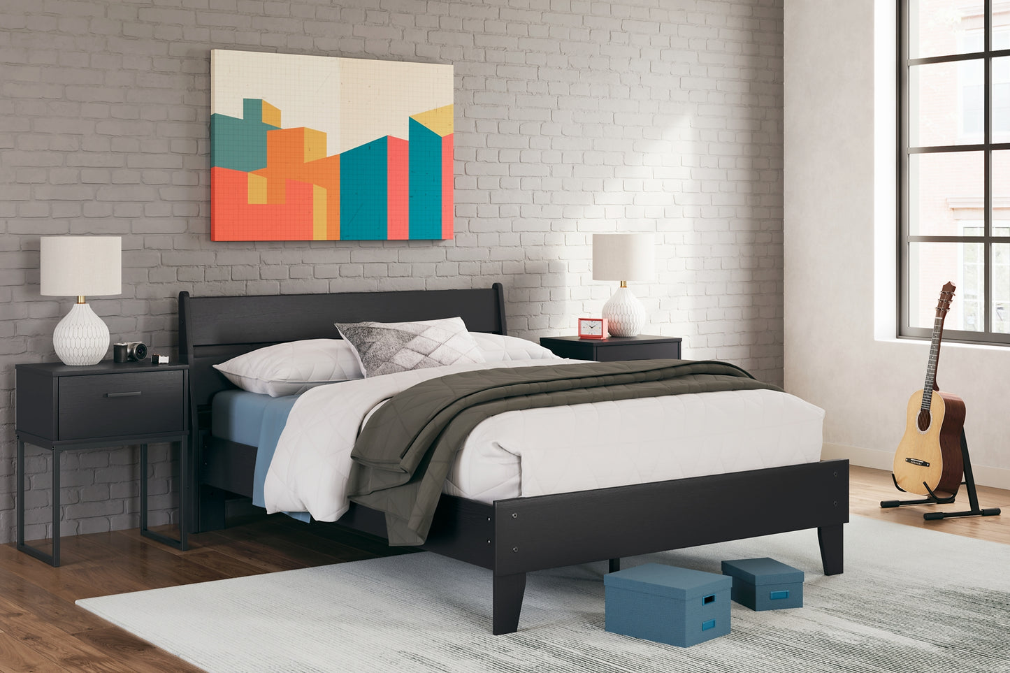 Socalle  Platform Bed With Dresser And Nightstand