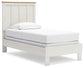 Linnocreek  Panel Bed With Mirrored Dresser And Nightstand