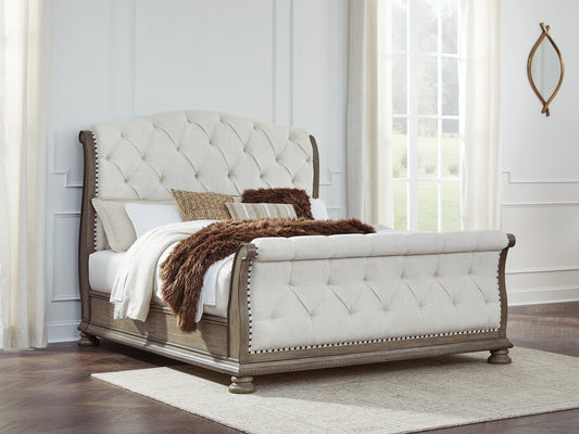 Ardenfield California  Upholstered Sleigh Bed