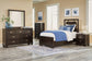 Covetown  Panel Bed With Mirrored Dresser, Chest And Nightstand