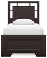 Covetown  Panel Bed With Mirrored Dresser, Chest And Nightstand