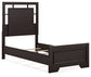 Covetown  Panel Bed With Mirrored Dresser And Chest