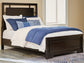 Covetown  Panel Bed With Mirrored Dresser, Chest And Nightstand