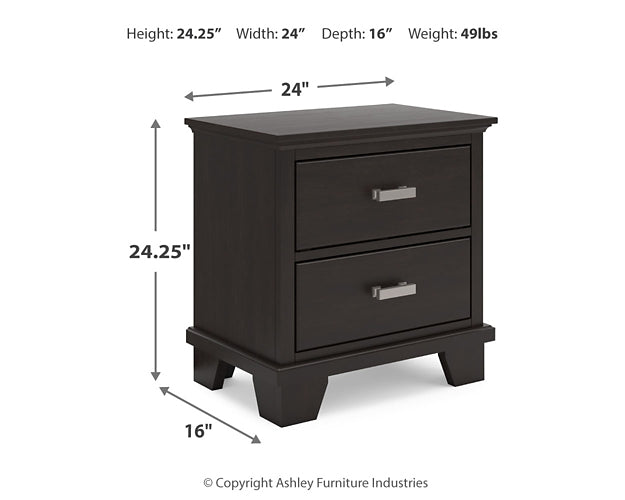 Covetown  Panel Bed With Mirrored Dresser, Chest And Nightstand