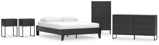 Socalle  Platform Bed With Dresser, Chest And 2 Nightstands