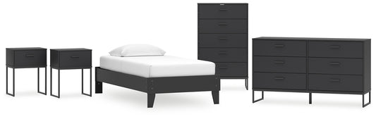 Socalle  Platform Bed With Dresser, Chest And 2 Nightstands