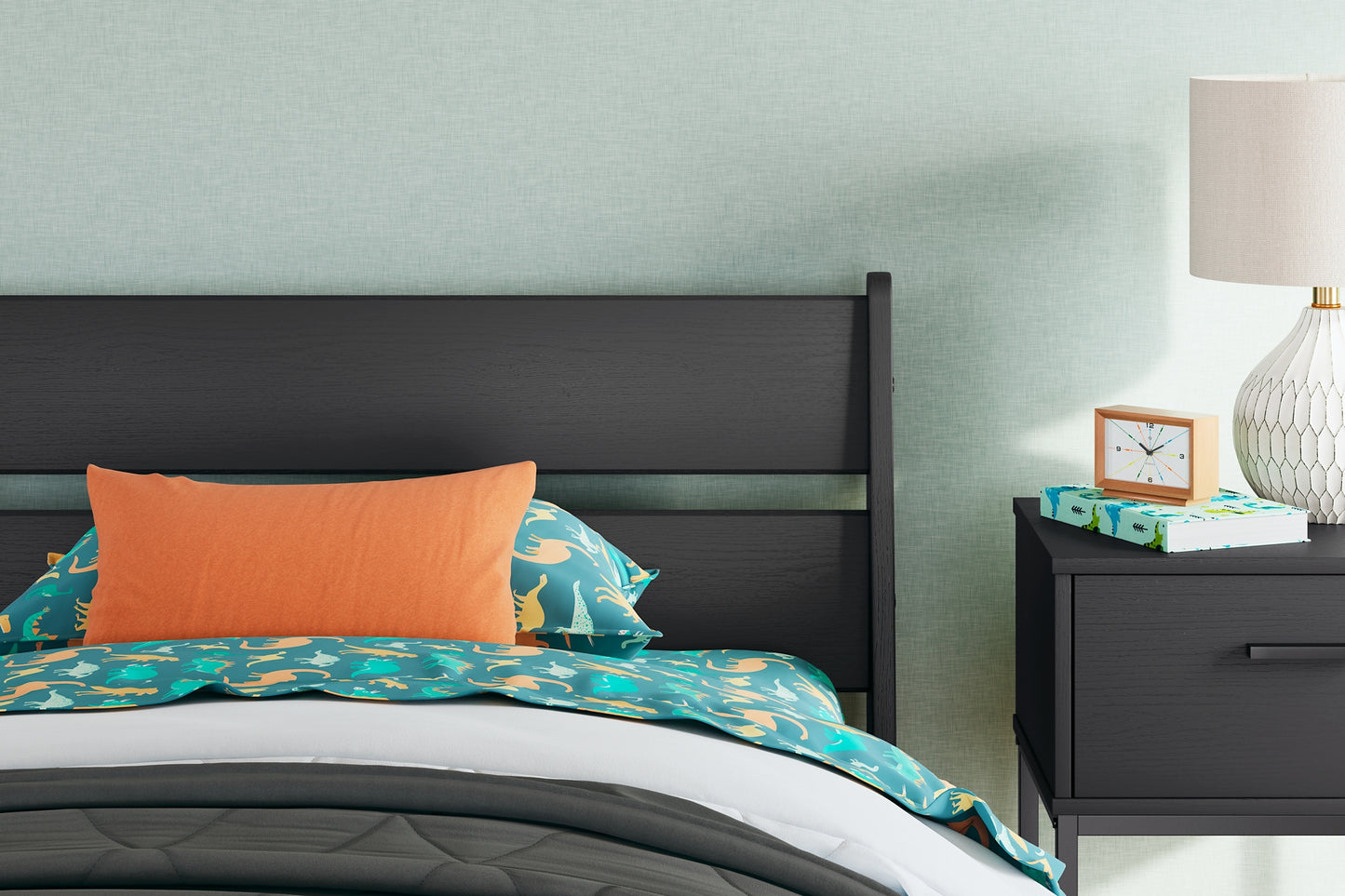 Socalle  Panel Platform Bed With Nightstand