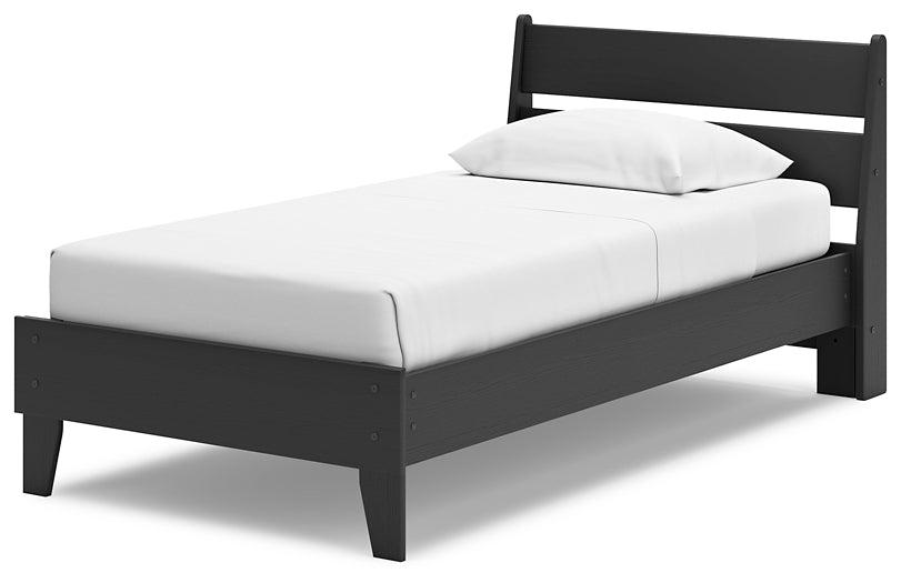 Socalle  Panel Platform Bed With Nightstand