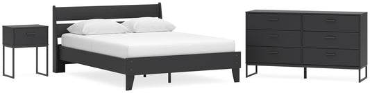 Socalle  Panel Platform Bed With Dresser And Nightstand