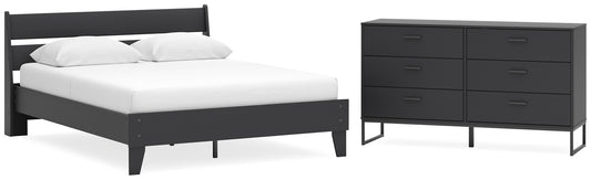 Socalle  Panel Platform Bed With Dresser