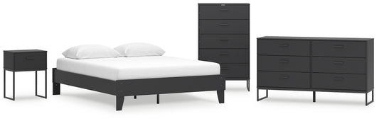 Socalle  Platform Bed With Dresser, Chest And Nightstand