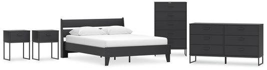 Socalle  Panel Platform Bed With Dresser, Chest And 2 Nightstands