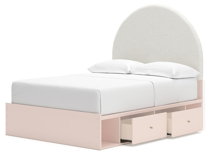 Wistenpine  Upholstered Panel Bed With Storage