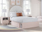 Wistenpine  Upholstered Panel Bed With Storage