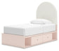 Wistenpine  Upholstered Panel Bed With Storage