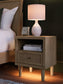 Cielden  Panel Headboard With Mirrored Dresser And Nightstand