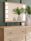 Cielden  Panel Headboard With Mirrored Dresser And Nightstand