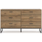 Deanlow  Panel Headboard With Dresser And Nightstand