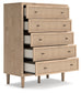 Cielden  Panel Bed With Mirrored Dresser And Chest