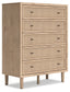 Cielden  Upholstered Panel Bed With Mirrored Dresser, Chest And Nightstand