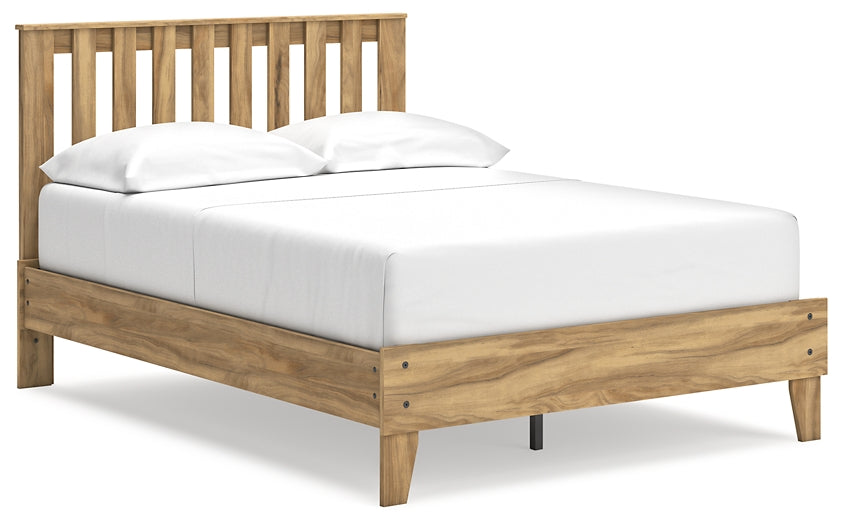 Bermacy  Platform Panel Bed With Dresser And Nightstand