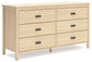 Cabinella  Panel Headboard With Dresser, Chest And 2 Nightstands