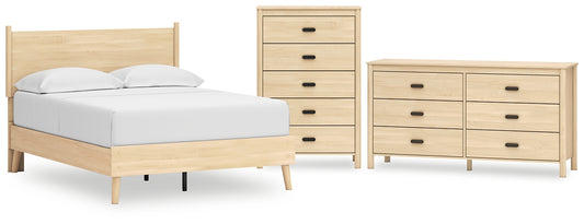 Cabinella  Platform Panel Bed With Dresser And Chest