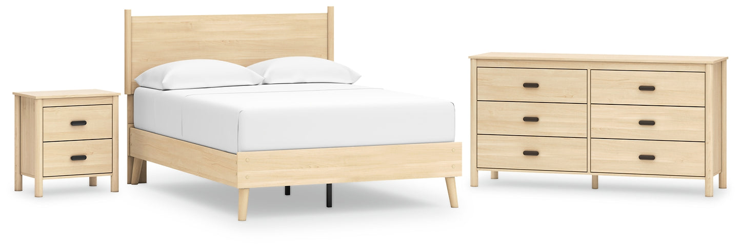 Cabinella  Platform Panel Bed With Dresser And Nightstand