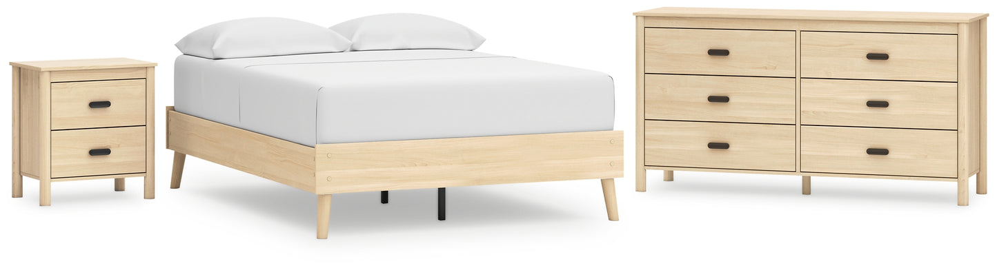 Cabinella  Platform Bed With Dresser And Nightstand