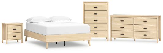 Cabinella  Platform Bed With Dresser, Chest And Nightstand