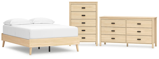 Cabinella  Platform Bed With Dresser And Chest