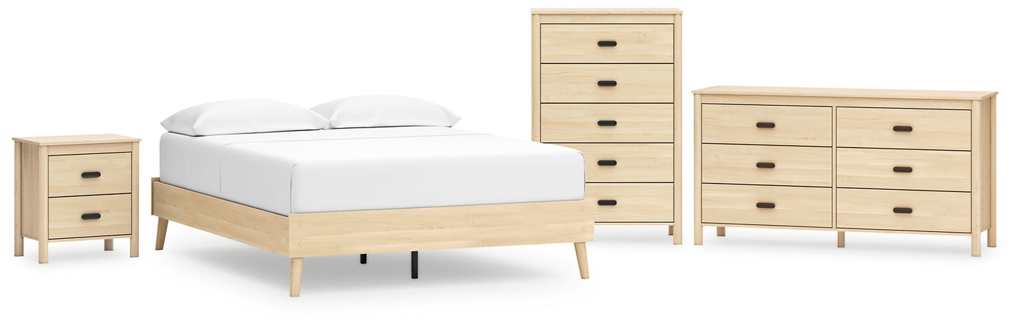 Cabinella  Platform Bed With Dresser, Chest And Nightstand