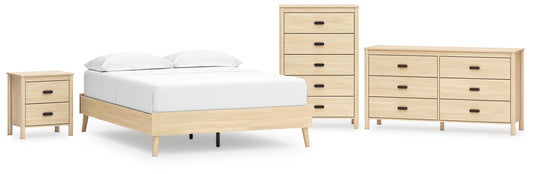 Cabinella  Platform Bed With Dresser, Chest And Nightstand