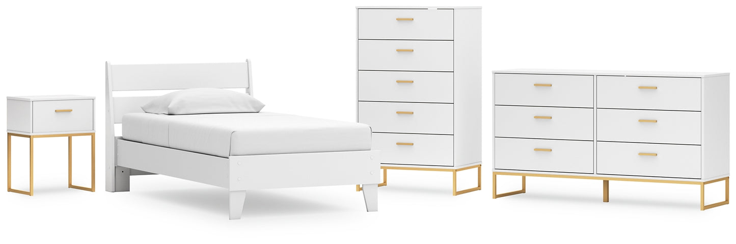 Socalle  Panel Platform Bed With Dresser, Chest And Nightstand