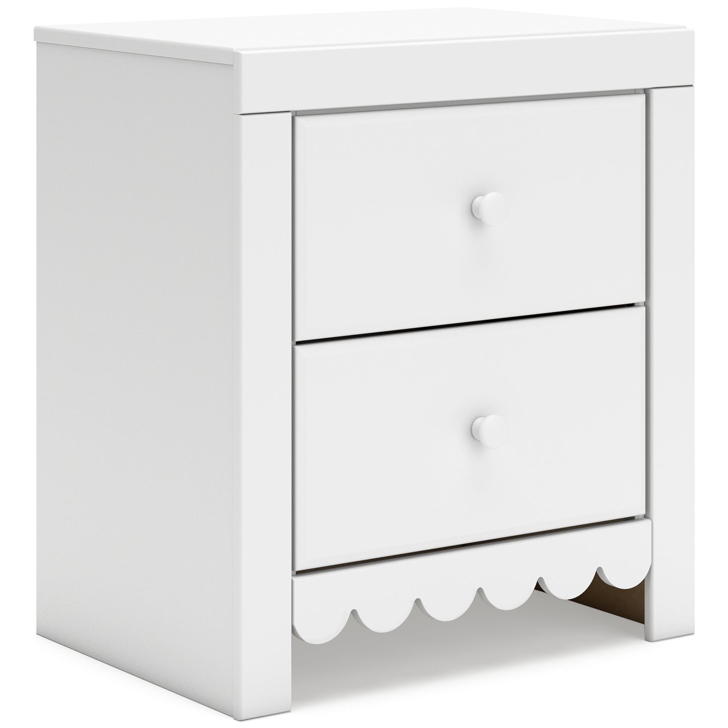 Mollviney  Panel Headboard With Mirrored Dresser And Nightstand