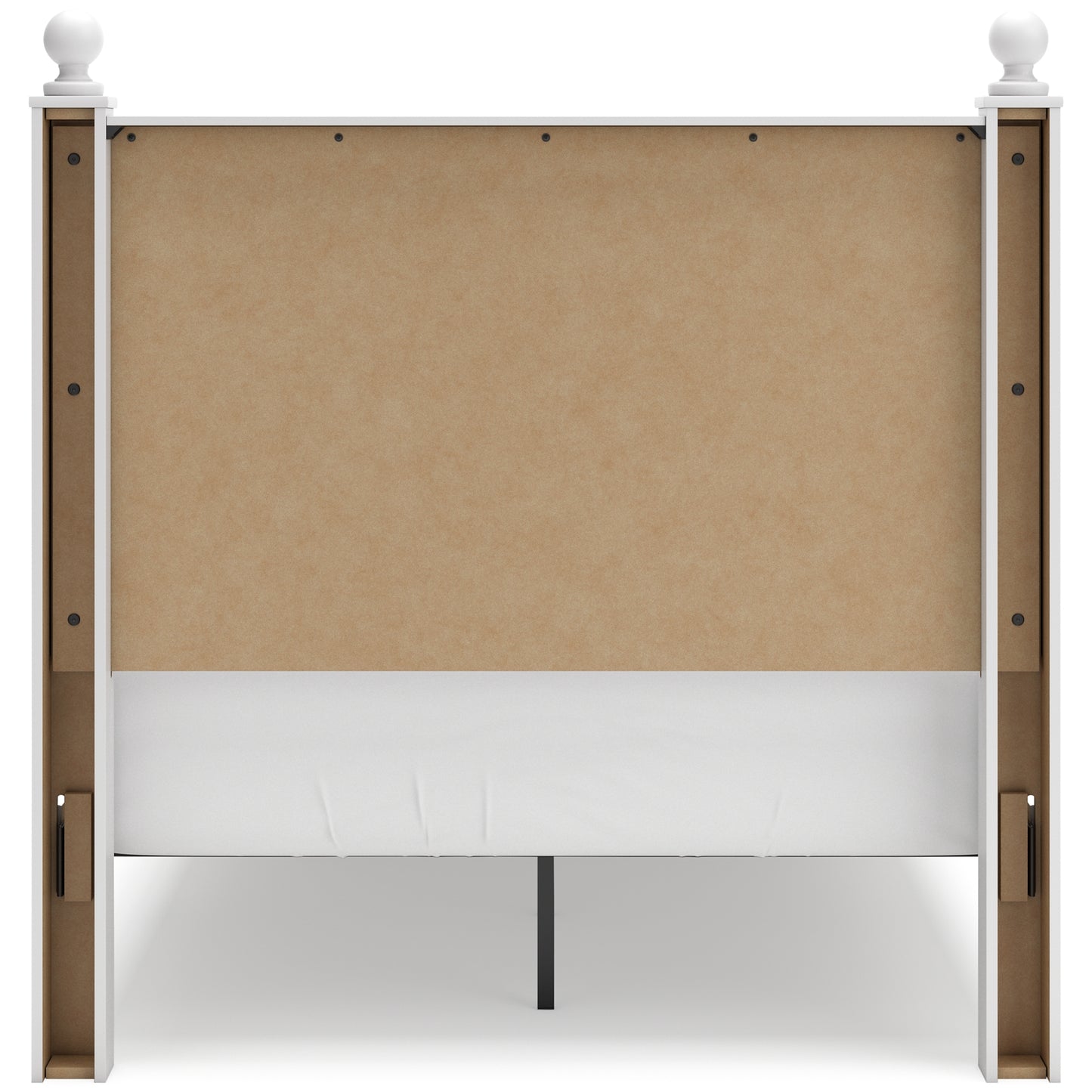 Mollviney  Panel Headboard With Mirrored Dresser And Nightstand