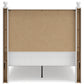 Mollviney  Panel Headboard With Mirrored Dresser And Nightstand