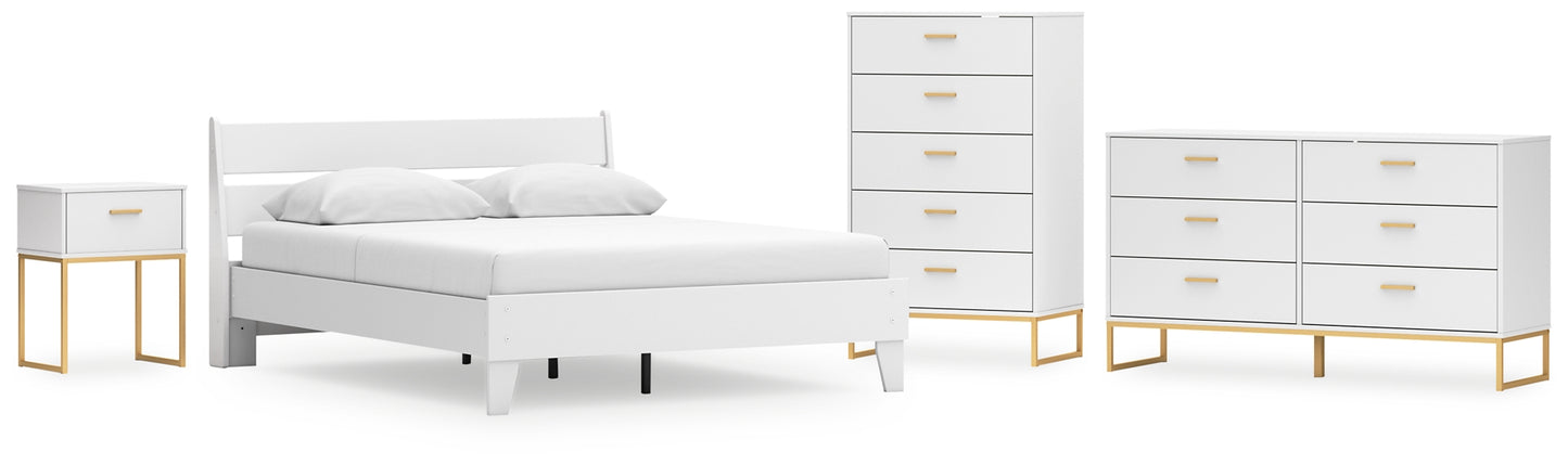 Socalle  Panel Platform Bed With Dresser, Chest And Nightstand