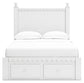 Mollviney  Panel Storage Bed With Mirrored Dresser, Chest And Nightstand