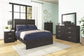 Belachime  Panel Bed With Mirrored Dresser, Chest And Nightstand