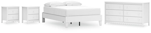 Hallityn  Platform Bed With Dresser And 2 Nightstands