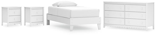 Hallityn  Platform Bed With Dresser And 2 Nightstands