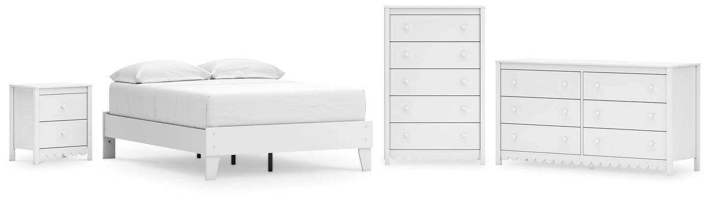 Hallityn  Platform Bed With Dresser And Nightstand