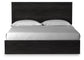 Belachime  Panel Bed With Mirrored Dresser, Chest And 2 Nightstands