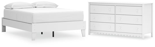 Hallityn  Platform Bed With Dresser